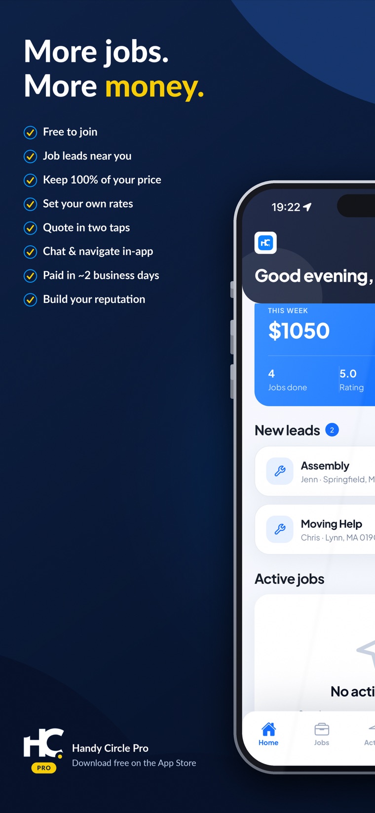Handy Circle Pro app screen 1