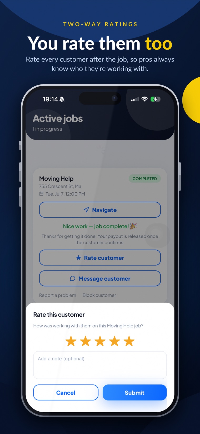 Handy Circle Pro app screen 8